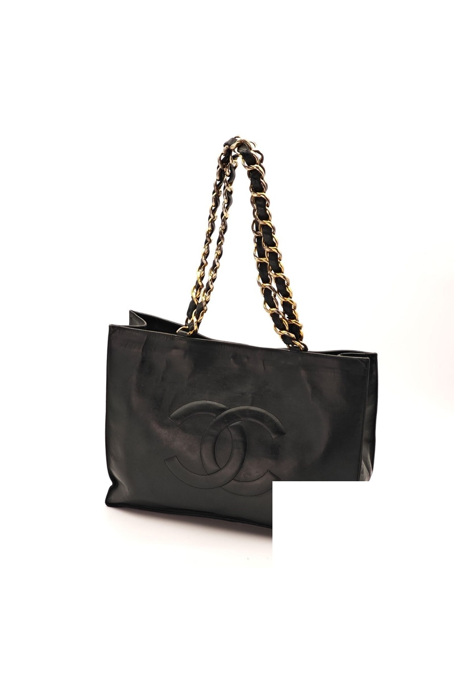 Chanel Big Coco Large Tote Bag Chain Shoulder Black